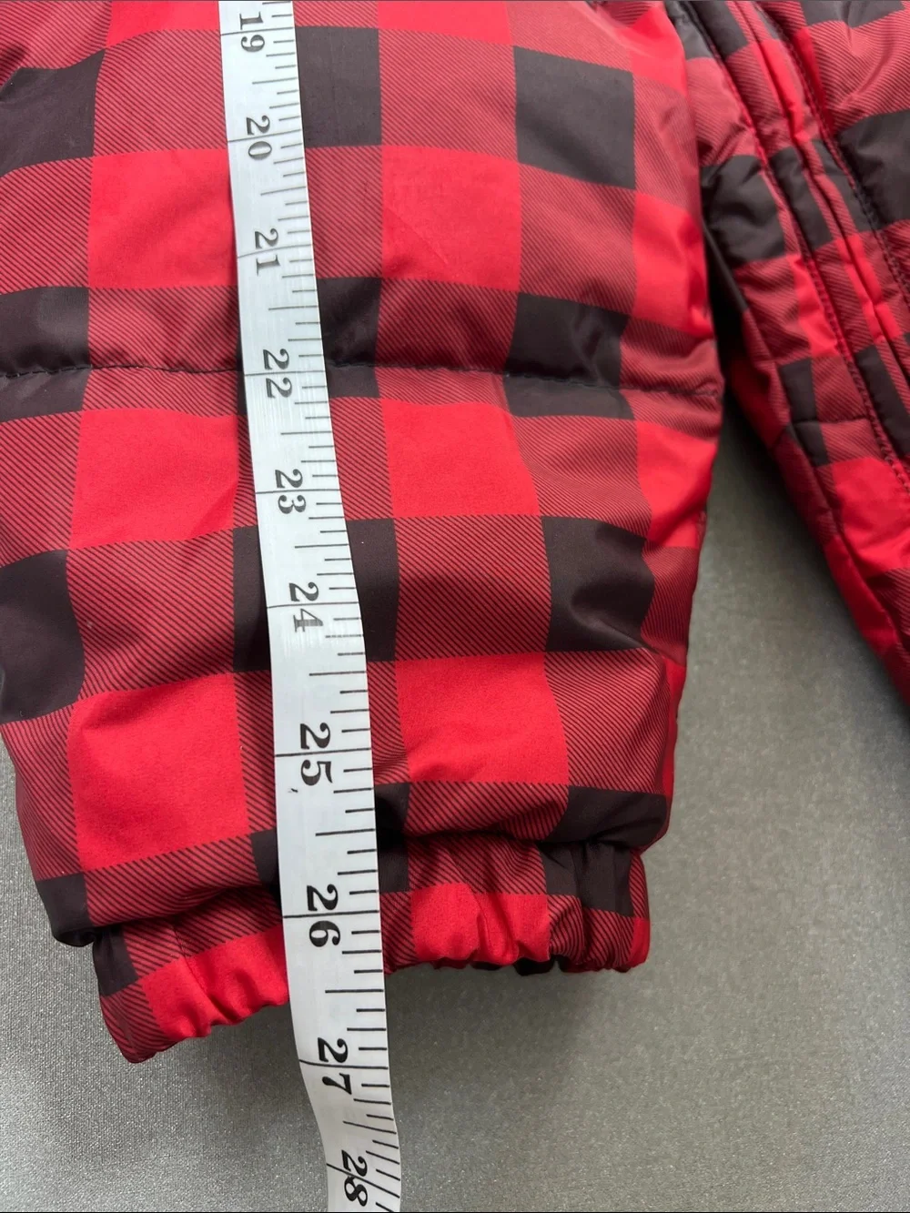 Baby GAP | Red & Black Buffalo Plaid One-Piece Puffer #473862-02 Size 12-18M